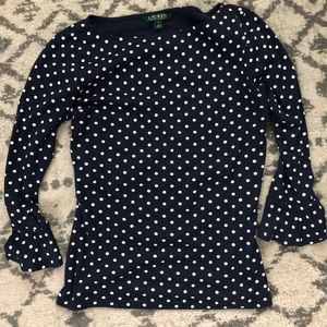 Ralph Lauren polka dot blouse
